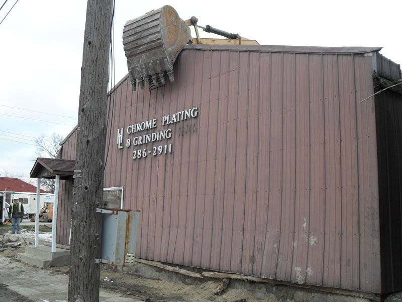 Demolition of Building to Facilitate Cleanup